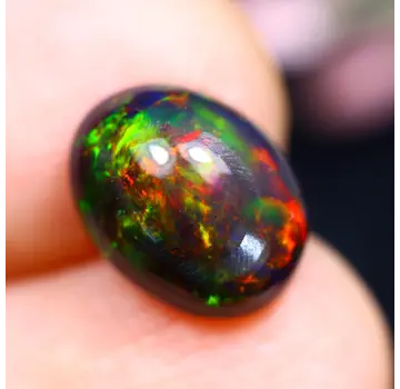 Ethiopian Welo - Smoked Opal "Smoked Ember" - (10 x 7.8 x 5 mm - 1.98 carat)