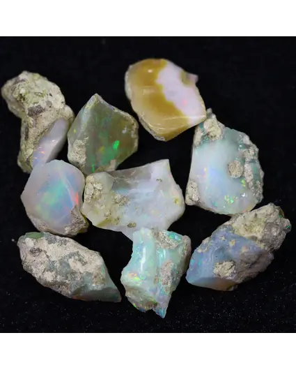 Ruwe Ethiopische Welo - Kristal Opaal - "Welo Aurora" - (14 x 13 x 8 mm - 43.6 karaat) - POC-0935