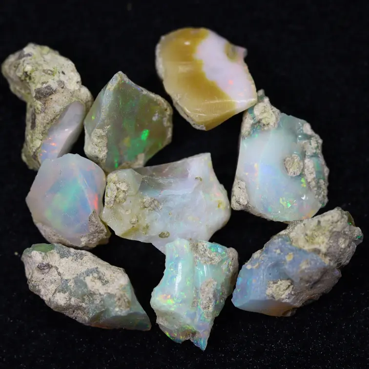 Ruwe Ethiopische Welo - Kristal Opaal - "Welo Aurora" - (14 x 13 x 8 mm - 43.6 karaat) - POC-0935