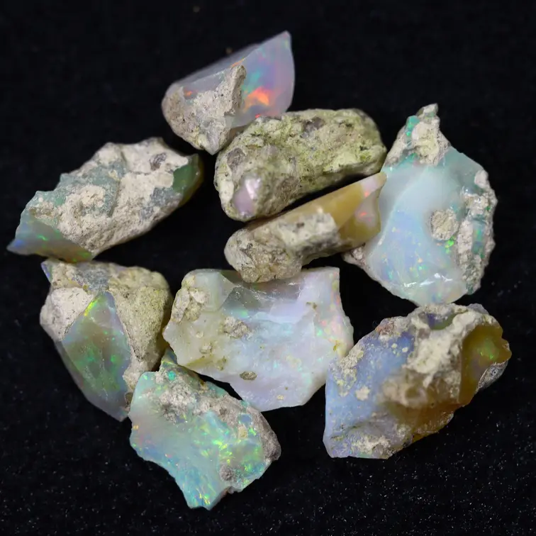 Ruwe Ethiopische Welo - Kristal Opaal - "Welo Aurora" - (14 x 13 x 8 mm - 43.6 karaat) - POC-0935