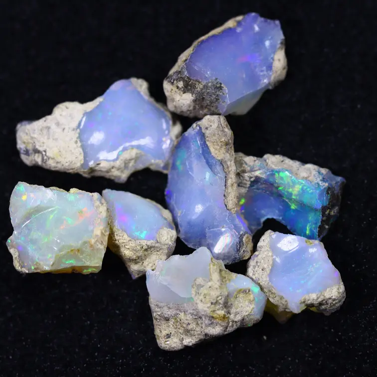 Ruwe Ethiopische Welo - Kristal Opaal - "Welo Iridescent Veil" - (13 x 10 x 8 mm - 35.1 karaat) - POC-0938