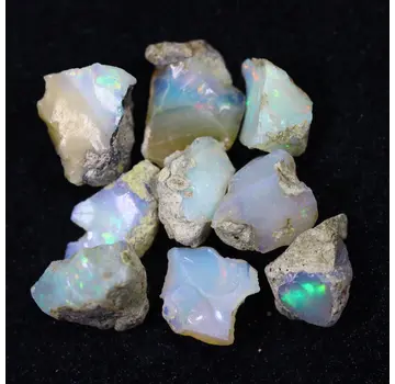 Ruwe Ethiopische Welo - Kristal Opaal - "Aurora Flash" - (11 x 7 x 6 mm - 35.8 karaat) - POC-0940
