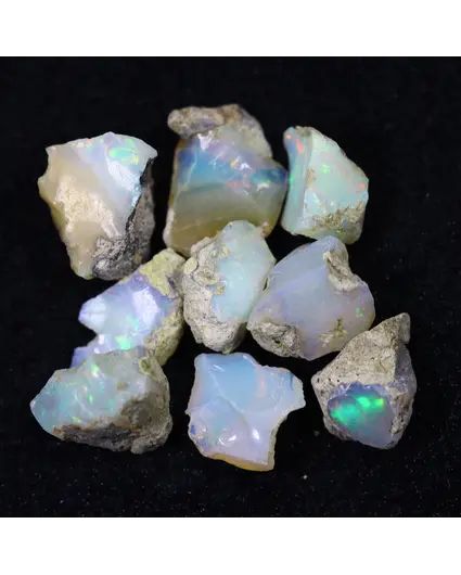 Ruwe Ethiopische Welo - Kristal Opaal - "Aurora Flash" - (11 x 7 x 6 mm - 35.8 karaat) - POC-0940
