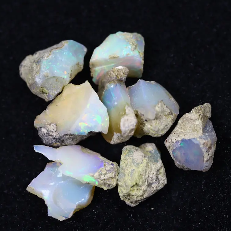 Ruwe Ethiopische Welo - Kristal Opaal - "Aurora Flash" - (11 x 7 x 6 mm - 35.8 karaat) - POC-0940