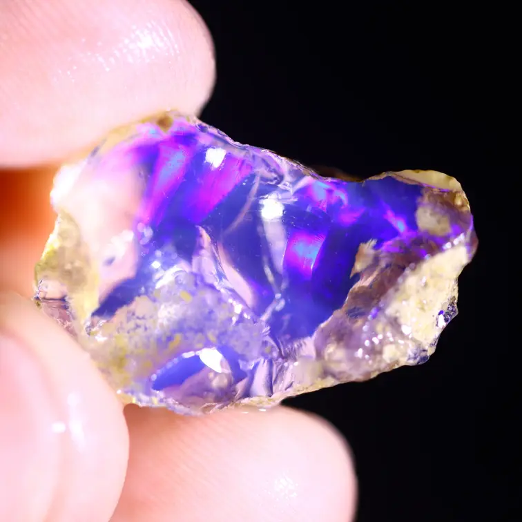 Roh Äthiopisch Welo - Kristall Opal - "Ethereal Spark" - (22 x 15 x 8 mm - 11.5 Karat) - POC-0948