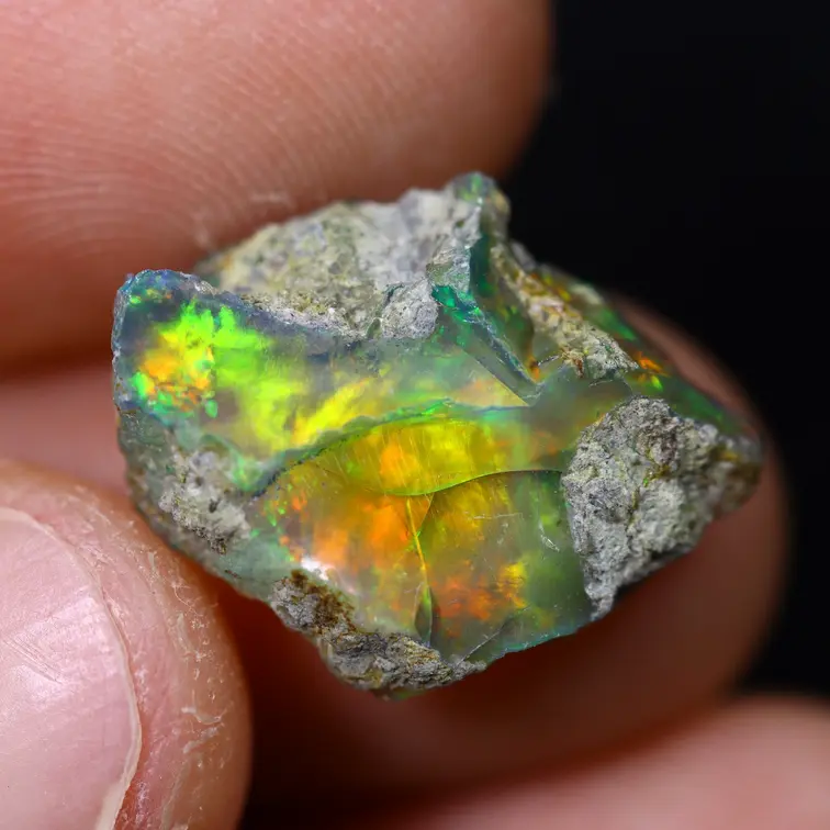 Ethiopische Welo - Gerookte Opaal "Silent Mist" - (14 x 13 x 5 mm - 5.6 karaat)