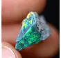 Äthiopischer Welo - Geräucherter Opal "Azure Dusk" - (14 x 10 x 7 mm - 3.6 Karat)