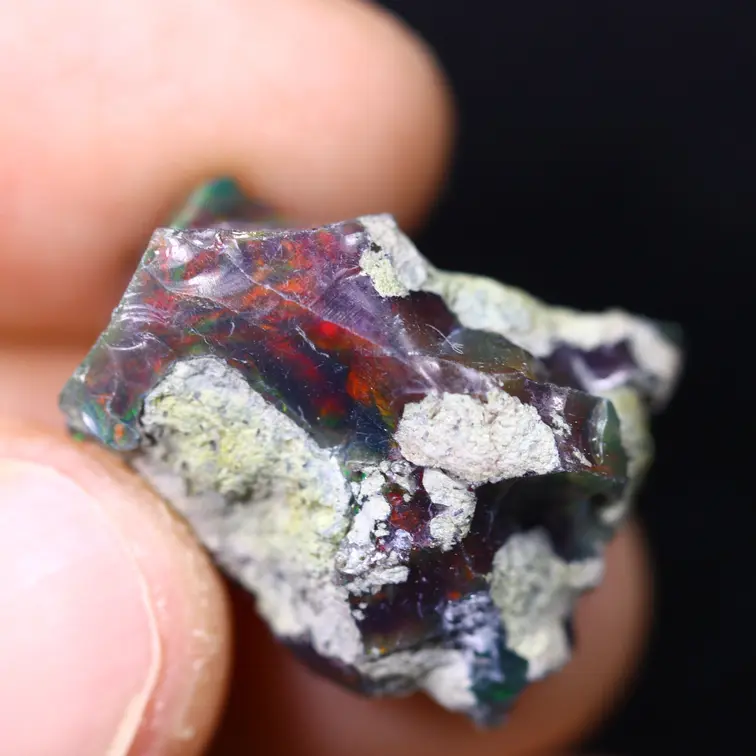 Ethiopian Welo - Smoked Opal "Lunar Eclipse" - (19 x 16 x 10 mm - 11.7 carat)