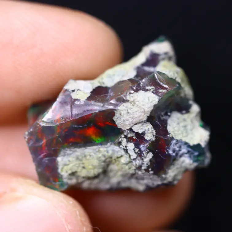 Ethiopian Welo - Smoked Opal "Lunar Eclipse" - (19 x 16 x 10 mm - 11.7 carat)