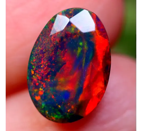 Welo etíope - Ópalo ahumado "Elysian Prism" - (10.7 x 7.6 x 5.7 mm - 2.06 quilates)