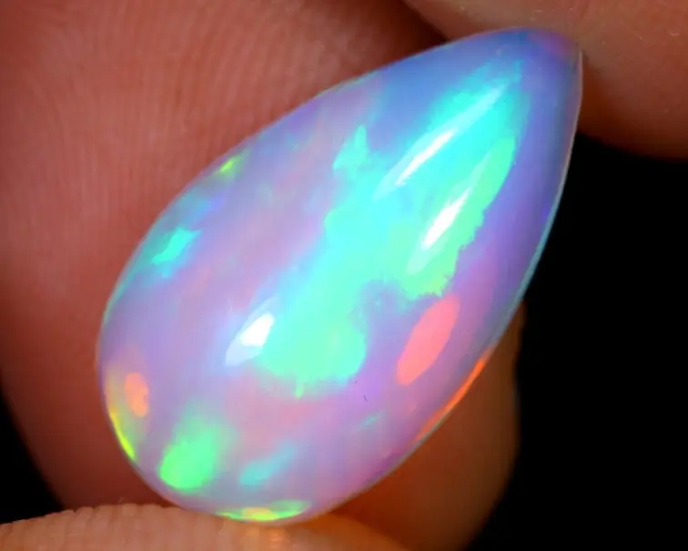 Opale Welo etiope naturale - "Starry Bloom" - 16.7 x 9.3 x 5.4 mm - 3.58 carati