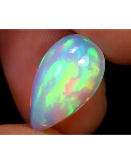 Opale Welo etiope naturale - "Starry Bloom" - 16.7 x 9.3 x 5.4 mm - 3.58 carati