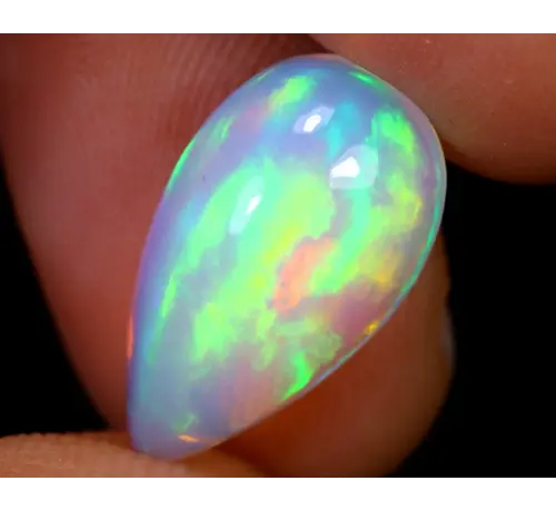 Opale Welo etiope naturale - "Starry Bloom" - 16.7 x 9.3 x 5.4 mm - 3.58 carati