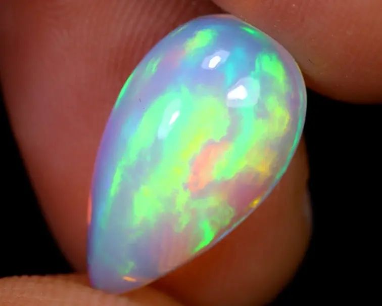 Opale Welo etiope naturale - "Starry Bloom" - 16.7 x 9.3 x 5.4 mm - 3.58 carati