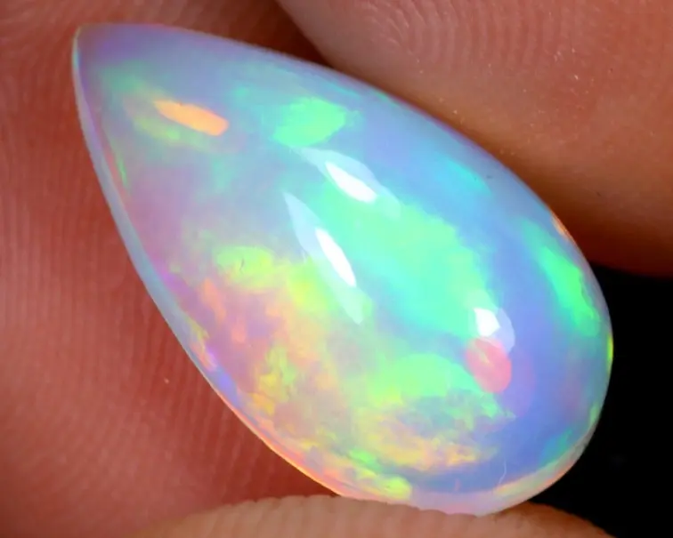 Natural Ethiopian Welo Opal - "Starry Bloom" - 16.7 x 9.3 x 5.4 mm - 3.58 carat