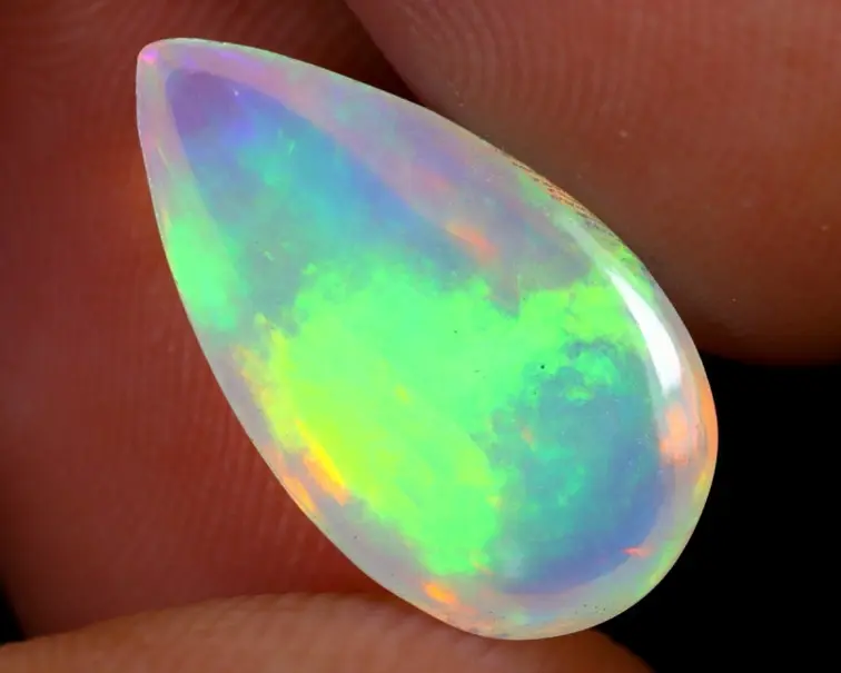 Opale Welo etiope naturale - "Starry Bloom" - 16.7 x 9.3 x 5.4 mm - 3.58 carati