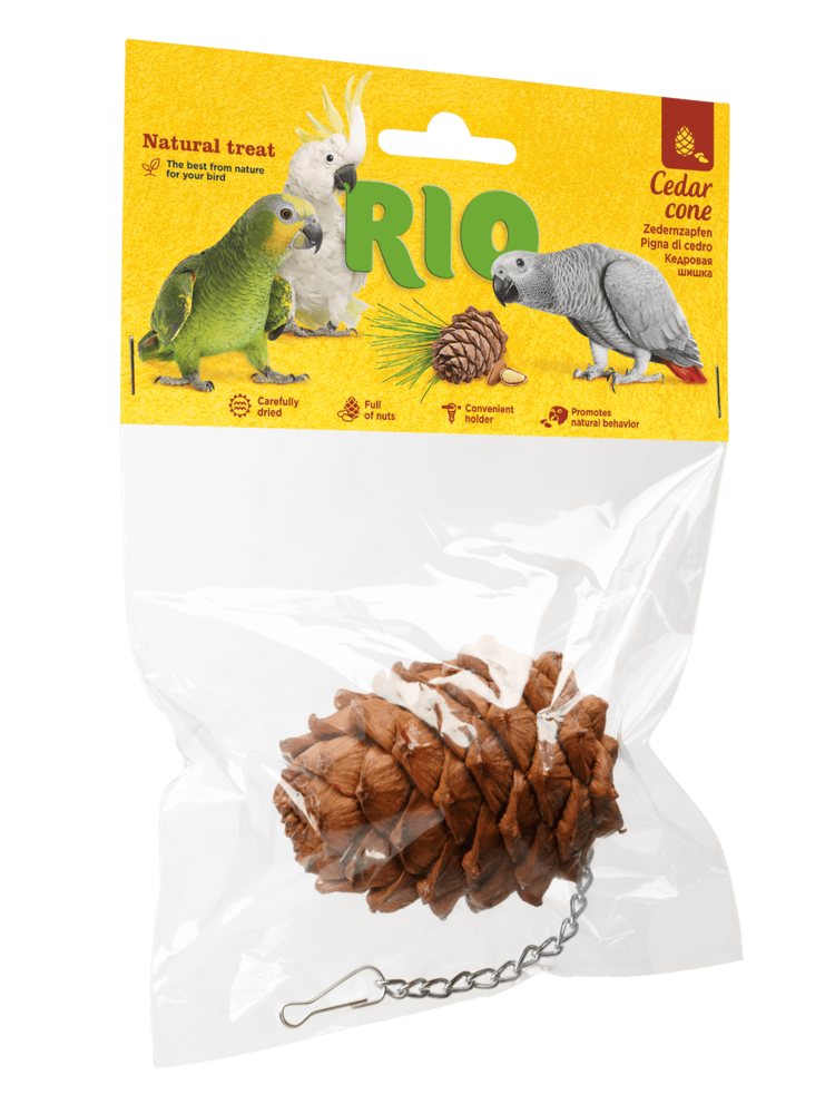 RIO Cedar cone. Natural treat for birds, 1 piece RIO Cedar cone. Natural treat for birds, 1 piece