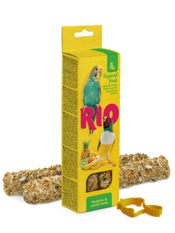 RIO RIO Paus para periquitos e pássaros exóticos com fruta tropical, 2x40 g RIO RIO Paus para periquitos e pássaros exóticos com fruta tropical, 2x40 g