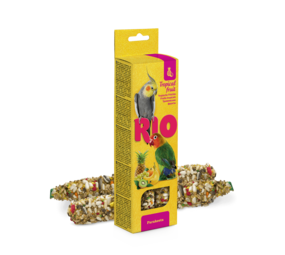 RIO RIO Sticks für Grosssittiche mit tropischen Früchten, 2x75 g RIO RIO Sticks für Grosssittiche mit tropischen Früchten, 2x75 g