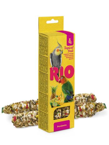 RIO RIO Sticks voor parkieten met tropisch fruit, 2x75 g RIO RIO Sticks voor parkieten met tropisch fruit, 2x75 g