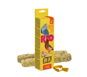 RIO RIO Palitos para todos os tipos de aves com ovos e conchas, 2x40 g