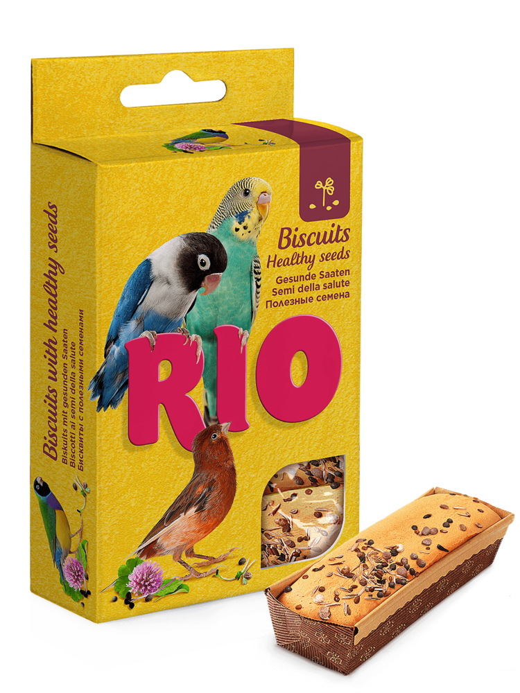 RIO RIO Biscuits avec des graines saines pour tous les types d'oiseaux 5x7 g RIO RIO Biscuits avec des graines saines pour tous les types d'oiseaux 5x7 g