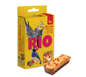RIO RIO Biscotti con bacche selvatiche per tutti i tipi di uccelli 5x7 g RIO RIO Biscotti con bacche selvatiche per tutti i tipi di uccelli 5x7 g