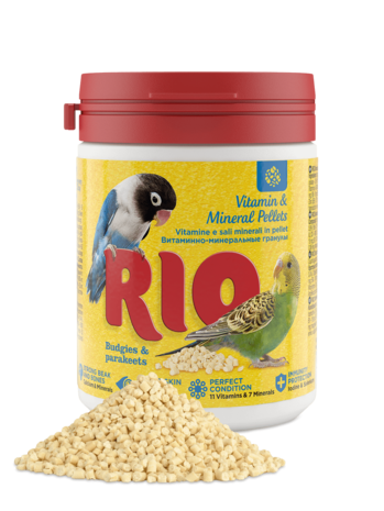 RIO RIO Vitamin & Mineral Pellets für Wellensittiche und Grosssittiche, 120 g RIO RIO Vitamin & Mineral Pellets für Wellensittiche und Grosssittiche, 120 g