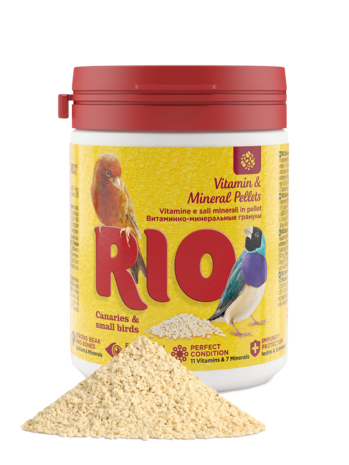 RIO RIO Vitamine & Mineralenkorrels voor kanaries, exotische vogels en andere kleine vogels, 120 g RIO RIO Vitamine & Mineralenkorrels voor kanaries, exotische vogels en andere kleine vogels, 120 g