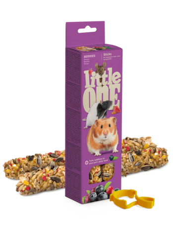 Little One Bâtonnets Pour Hamsters, Rats, Souris Et Gerbilles Avec Baies, 2x60 g Little One Bâtonnets Pour Hamsters, Rats, Souris Et Gerbilles Avec Baies, 2x60 g