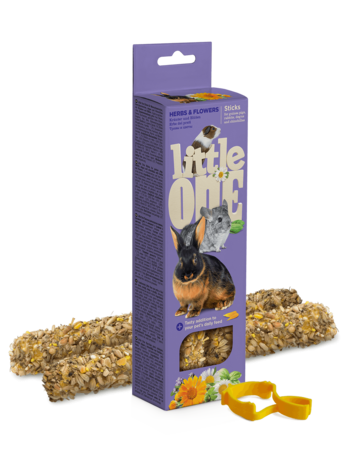 Little One Sticks For Guinea Pigs, Rabbits, Degus And Chinchillas With Herbs And Flowers, 55 g