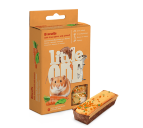 Little One Little One Biscotti Con Carote Secche E Spinaci Per Piccoli Animali, 5x7 g