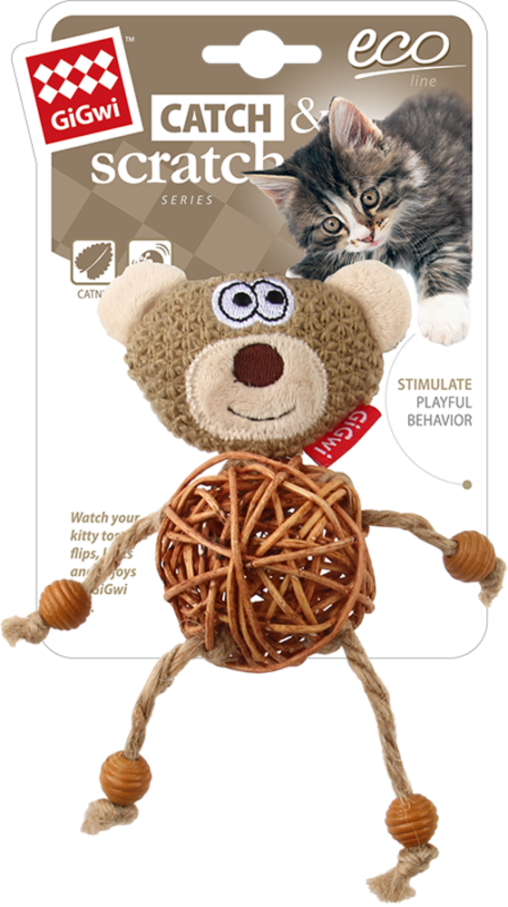 GiGwi ECO LINE Madeira Com catnip Urso GiGwi ECO LINE Madeira Com catnip Urso