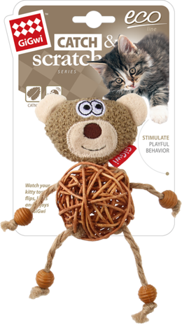 GiGwi ECO LINE Wood With Catnip Bear GiGwi ECO LINE Wood With Catnip Bear