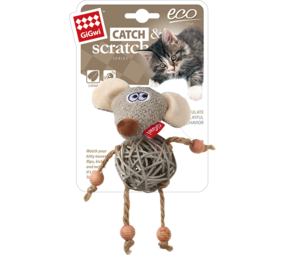 GiGwi ECO LINE Madeira Com catnip Rato GiGwi ECO LINE Madeira Com catnip Rato