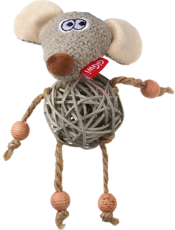 GiGwi ECO LINE Hout Met Kattenkruid Muis GiGwi ECO LINE Hout Met Kattenkruid Muis