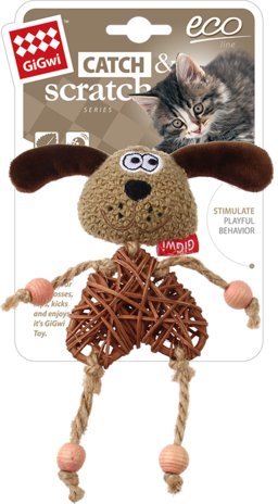 GiGwi ECO LINE Wood With Catnip Dog GiGwi ECO LINE Wood With Catnip Dog