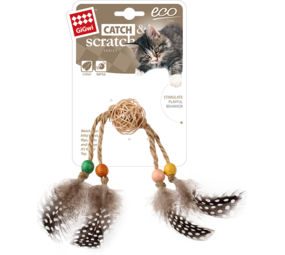 GiGwi ECO LINE Chocalho Madeira com Penas GiGwi ECO LINE Chocalho Madeira com Penas