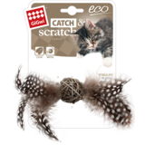 GiGwi ECO LINE Rammelaar Hout Met Veren GiGwi ECO LINE Rammelaar Hout Met Veren