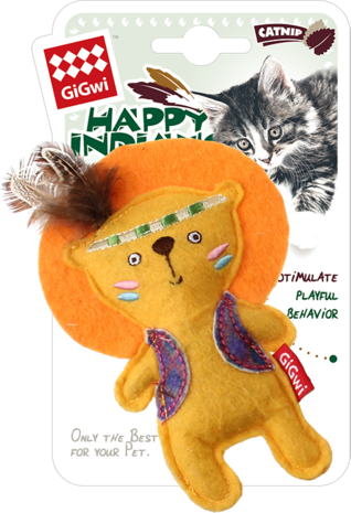 GiGwi HAPPY INDIANS Herbe à chat Lion