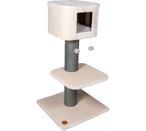 Jack & Vanilla Jack & Vanilla Poste de grattage Judy Crème-Gris-60x60x115cm Jack & Vanilla Jack & Vanilla Poste de grattage Judy Crème-Gris-60x60x115cm
