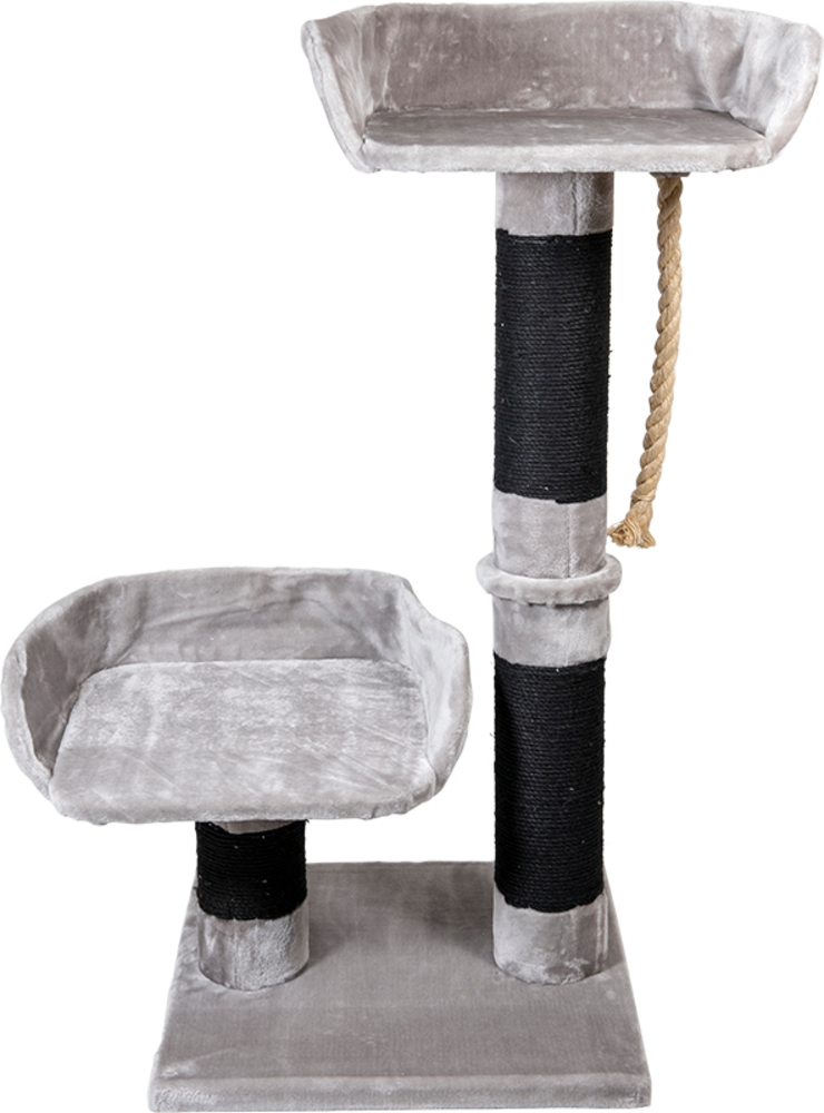 Jack & Vanilla Poste de rascado Alice Gris-Negro-60x60x130cm Jack & Vanilla Poste de rascado Alice Gris-Negro-60x60x130cm