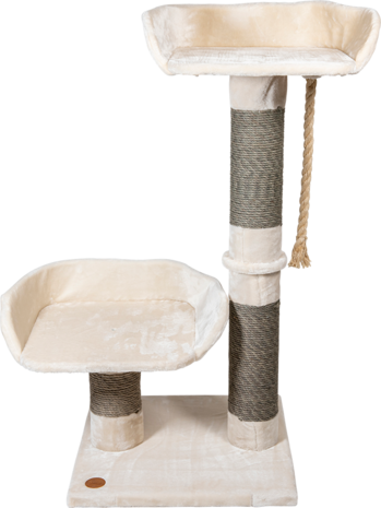 Jack & Vanilla Krabpaal Alice Crème-Grijs-60x60x130cm Jack & Vanilla Krabpaal Alice Crème-Grijs-60x60x130cm