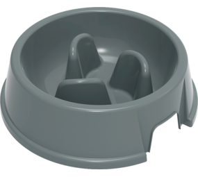 Jack & Vanilla Jack & Vanilla PLASTICS Stella Slow Feed Feeding Bowl Gray Jack & Vanilla Jack & Vanilla PLASTICS Stella Slow Feed Feeding Bowl Gray