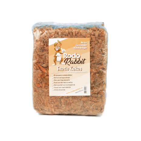 Rodo Rabbit Exotic Kokos Grof 25 liter Rodo Rabbit Exotic Kokos Grof 25 liter