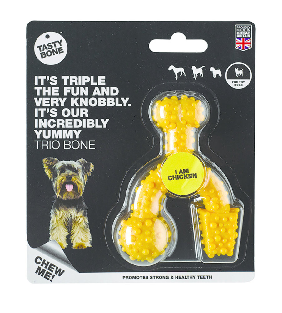 Tasty Bone Savoureux os Trio d'os de poulet Toy Tasty Bone Savoureux os Trio d'os de poulet Toy