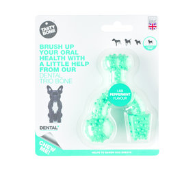 Tasty Bone Dental Trio Bone Peppermint Toy Tasty Bone Dental Trio Bone Peppermint Toy