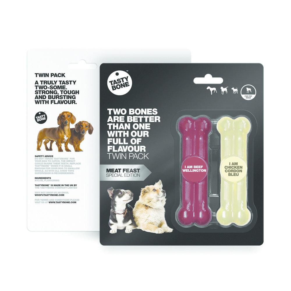 Tasty Bone Twinpack Meat - Beef Wellington & Chicken Cordon Bleu Tiny Tasty Bone Twinpack Meat - Beef Wellington & Chicken Cordon Bleu Tiny