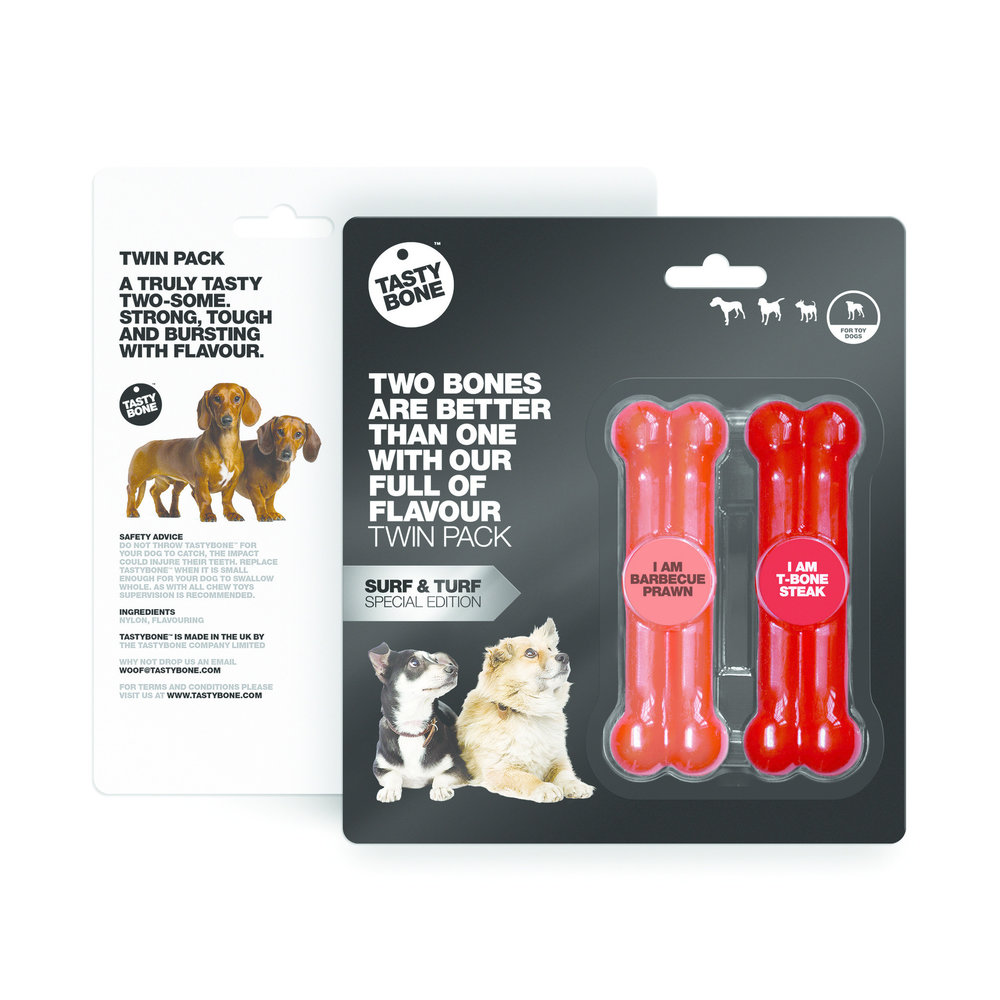 Tasty Bone Twinpack Surf & Turf - Gambas a la barbacoa y filete T-Bone