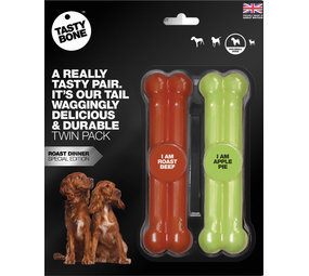 Tasty Bone SMALL Twinpack Roast Dinner - Roast Beef + Apple Pie